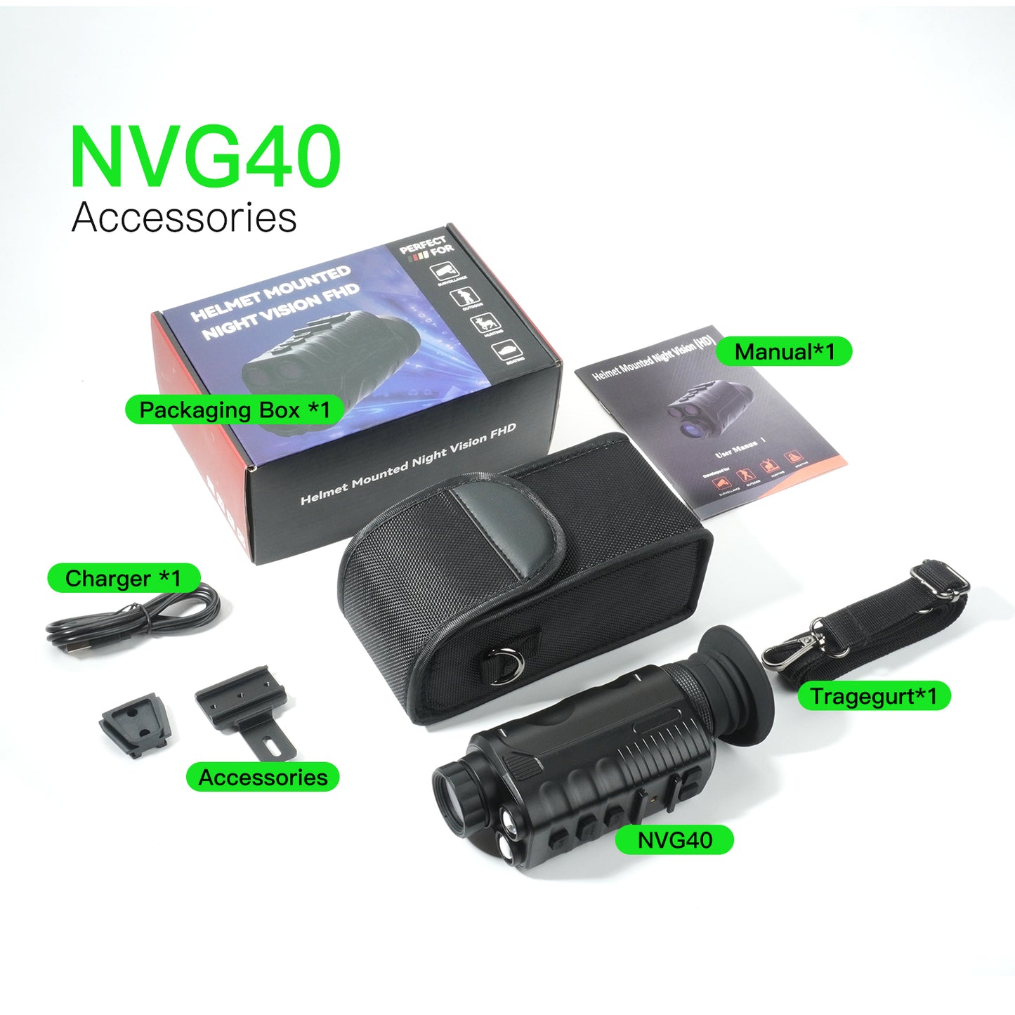 NVG40 Helmet-Mounted Digital Night Vision Goggles