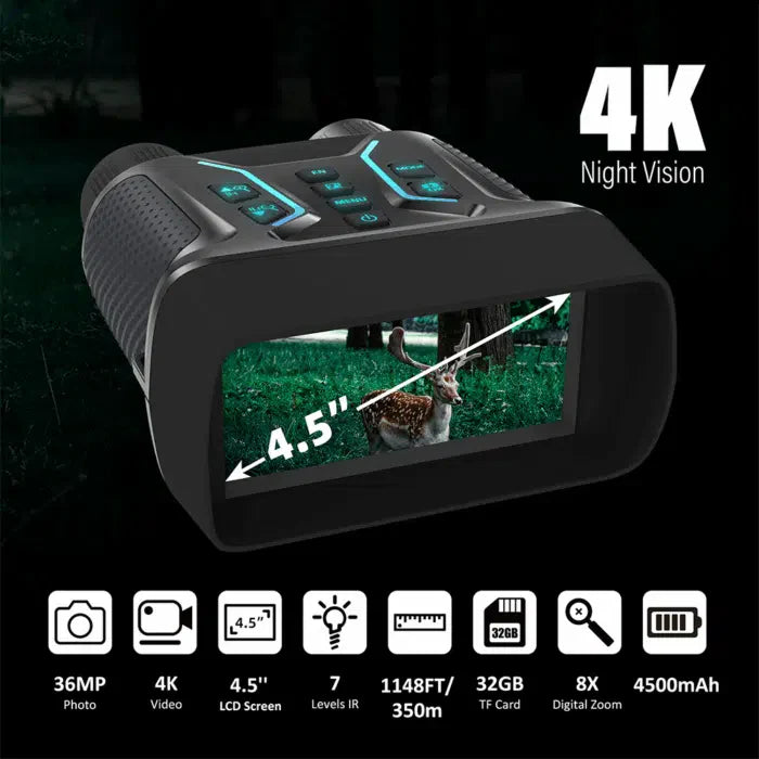 4.5” Screen Infrared Night Vision Goggles