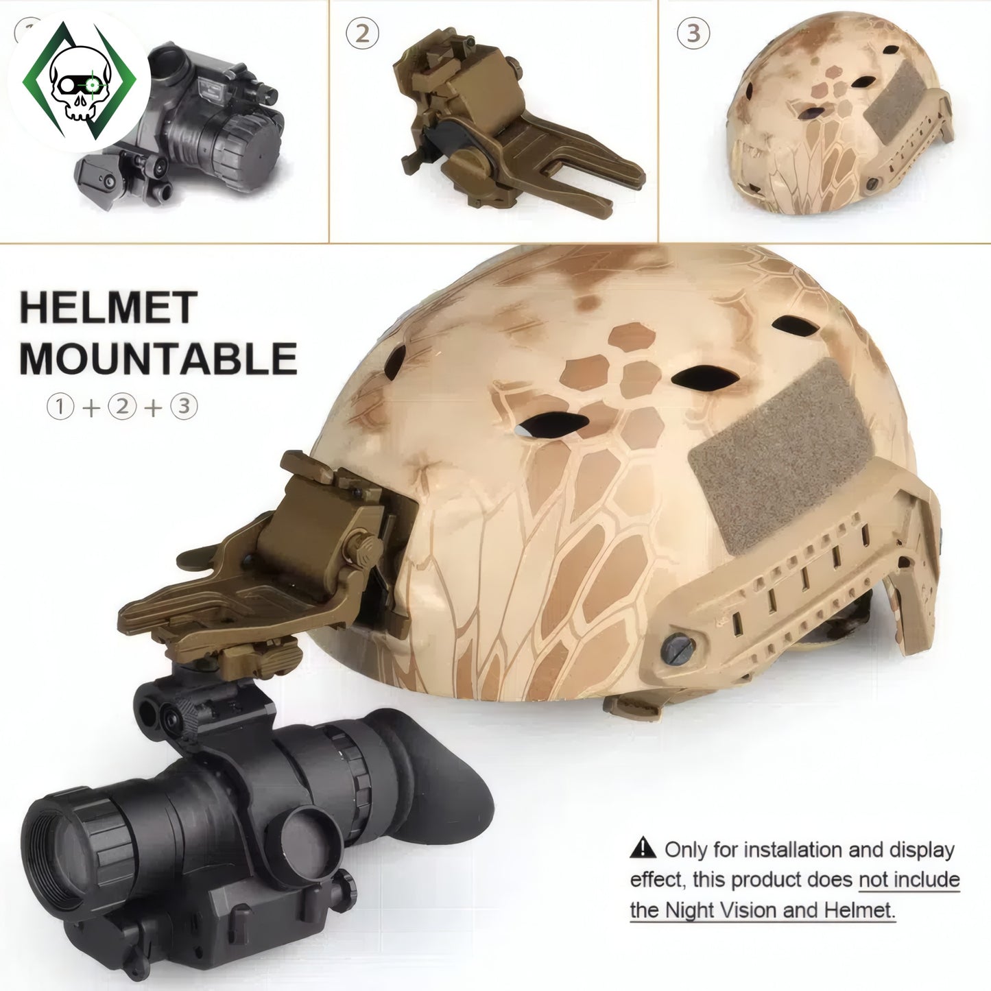 Low Profile Flip-up NVG Mount Night Vision Goggles Mount